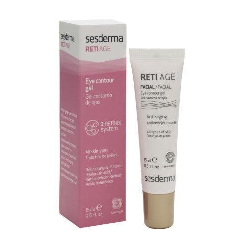 Mejora la textura y el tono de la piel del contorno con la crema Sesderma Reti Age. Sus retinoides estimulan la proliferación de los queratinocitos, aportando una suave exfoliación y previniendo la aparición de arrugas, ojeras y bolsas. (En Promofarma por 18,99 euros).
