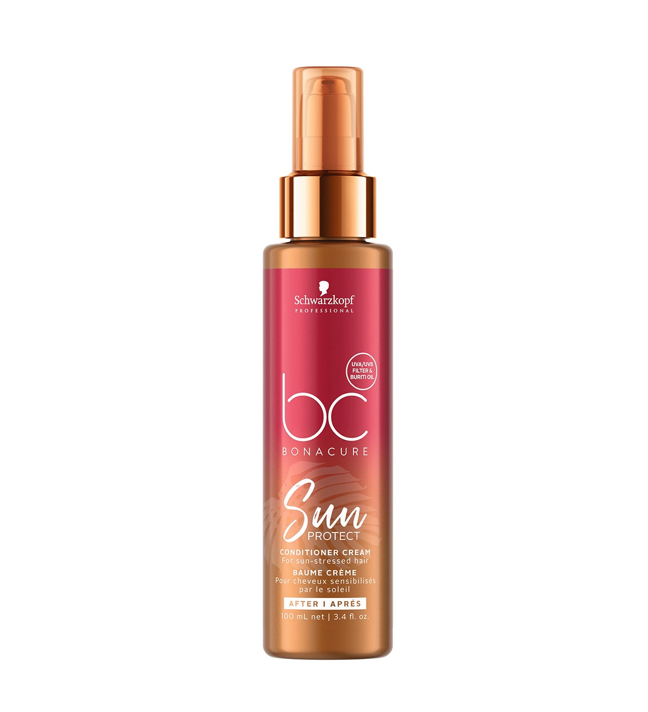 Esta crema ligera hidrata, ayuda a desenredar, suaviza la superficie del cabello, reduce el frizz y aporta brillo. Cc Sun Protect de Schwarzkopf Professional (15,73 €).