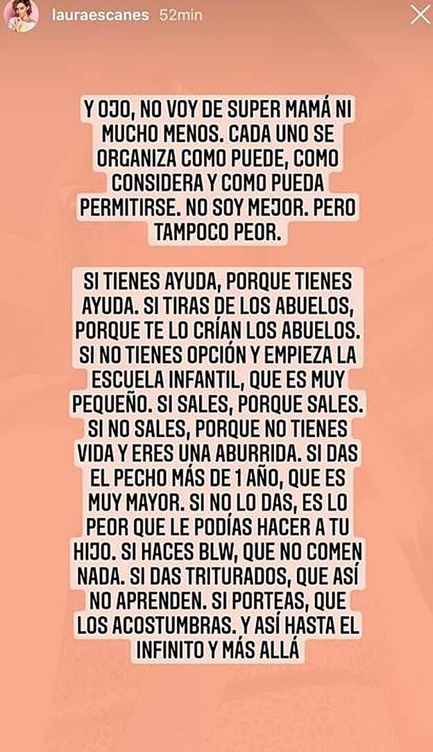 Así termina su texto Escanes.