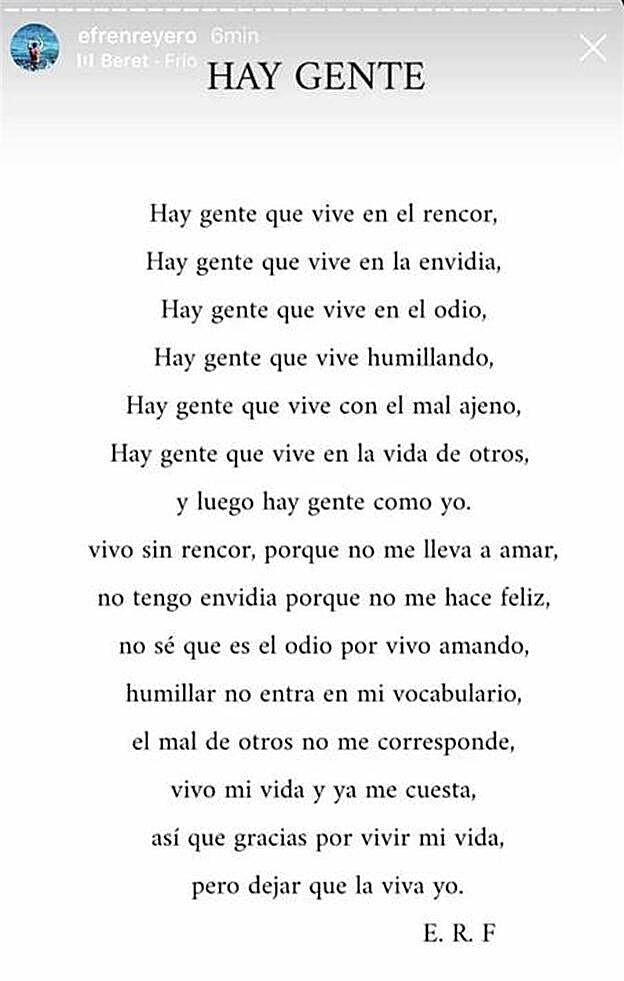 Esta es la reflexión del malagueño en su Instagram.