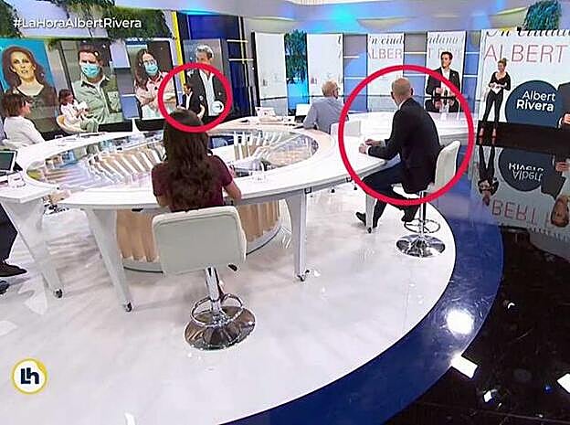 Miró y Rivera en el mismo plató de televisión.