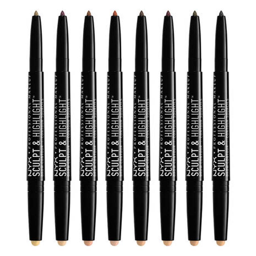 El  Sculpt & Highlight Brow Contour de Nyx  (9,90 euros) rellena tus cejas y, con el otro lado, añade luz al arco de las cejas para dejarlas perfectamente definidas.