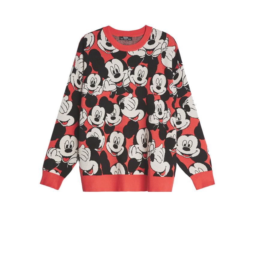 Sudadera roja con estampado de Mickey.