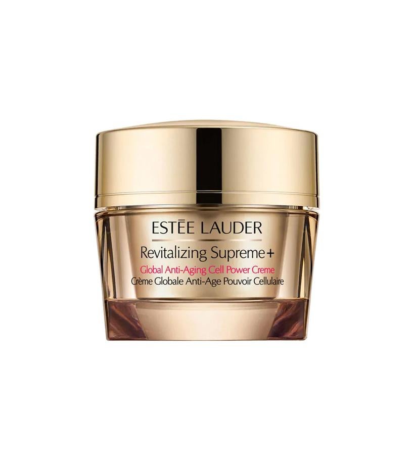 Su fórmula contiene la tecnología RevitaKeyTM y extracto de moringa, que ayuda a la piel a activar múltiples vías antienvejecimiento para resistir los signos del envejecimiento. Las líneas de expresión y las arrugas se reducen y la firmeza, la densidad y la elasticidad la piel mejoran.  Revitalizing Supreme + Anti-Aging Creme Estée Lauder  (88 €).
