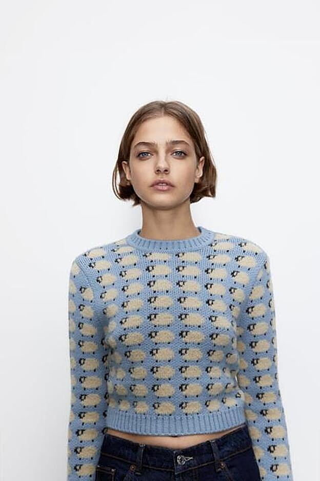 Jersey de ovejas de Zara (25,95 euros).
