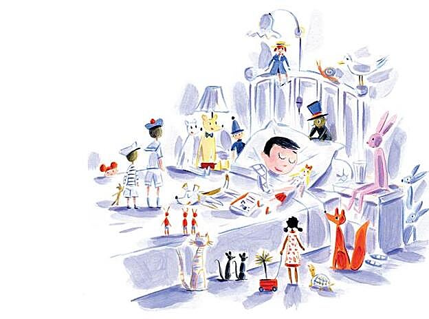 Una de las ilustraciones de Little Audrey's Daydream, sobre la vida de Audrey Hepburn