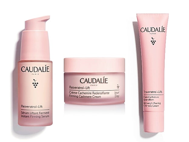 1. Resveratrol-Lift Sérum Lifting Firmeza (50,40 €). 2. Resveratrol-Lift Crema Cachemir Redensificante (43,70 €). 3. Resveratrol-Lift Fluido Cachemir Redensificante (41,20 €).