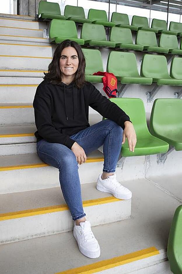 Eunate Arraiza, jugadora del Athletic de Bilbao, en la última convocatoria de la Selección Española.