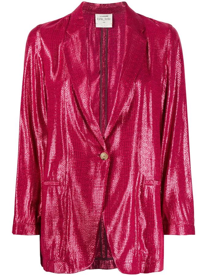 Americana de lentejuelas rojas, de Forte Forte (278 €).