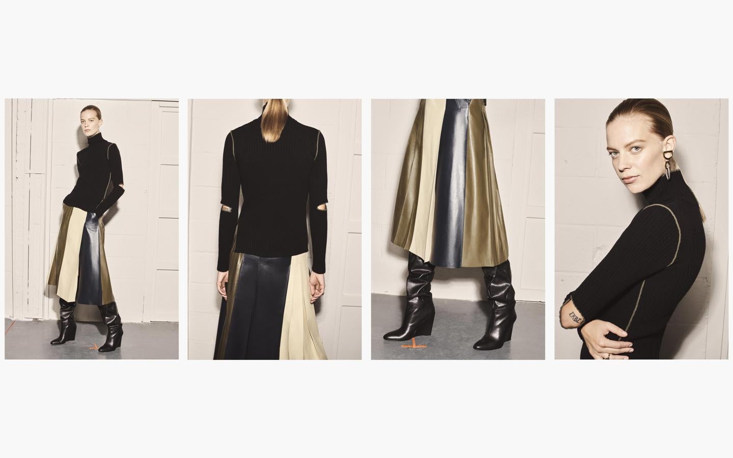 El abrigo de la nueva colección SRPLS de Zara cuesta 79.95 euros, y la falda 99.95 euros.