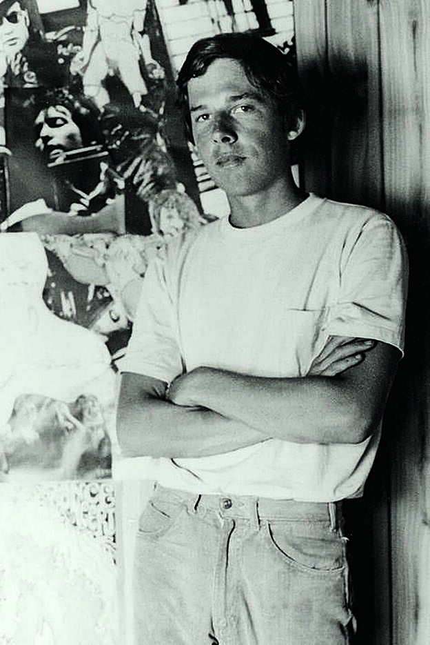 Randy Hall, hermano de Diane Keaton, de joven.