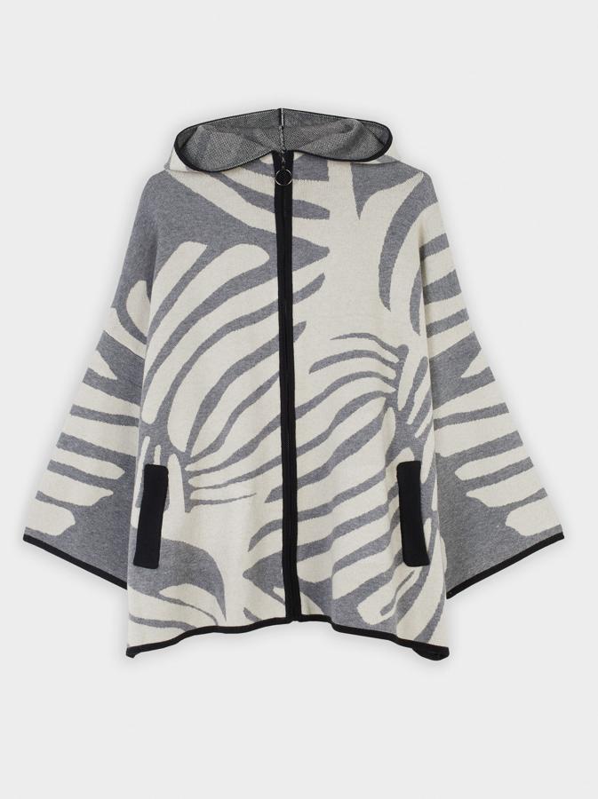 Quimono estampado con capucha y cierre frontal de cremallera, de los Special Prices de Parfois (25,99 €)