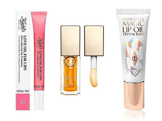 1. Love Oil For Lips de Kiehl's (20 euros). 2. Huile Confort Lèvres de Clarins (23,50 euros). 3. Charlotte’s Magic Lip Oil Crystal Elixir de Charlotte Tilbury (35 euros).