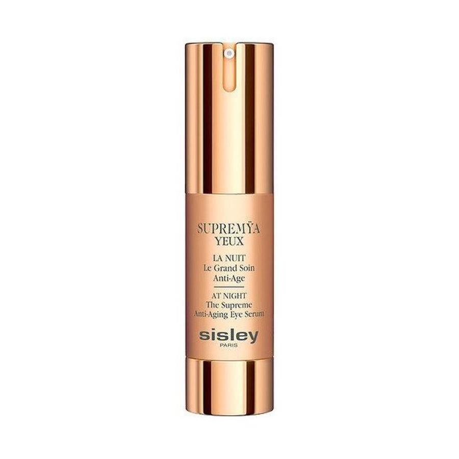 Supremya La Nuit Yeux Antiedad Ojos de Sisley es un contorno de ojos especialmente indicado para la noche. Deshincha las bolsas, atenúa las ojeras y tiene un sistema antiedad que tensa la zona mientras la reafirma e hidrata.