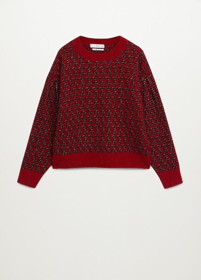 Jersey de lana estampado, de Mango (39,99 €).