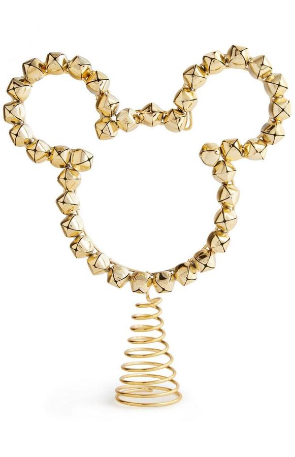 En color dorado e inspirado en Mickey Mouse, este adorno para la copa del árbol tiene un precio de 9 euros.