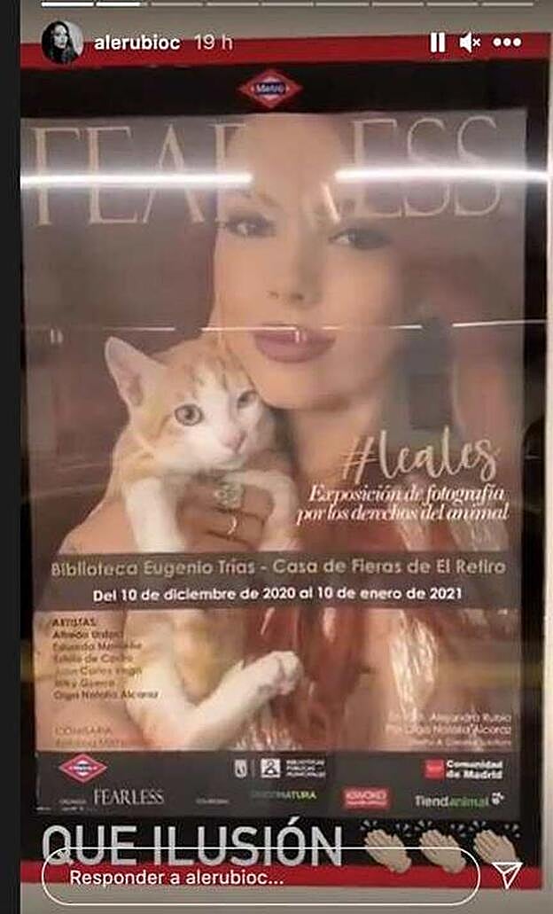 Así luce Alejandra en ese cartel del Metro.