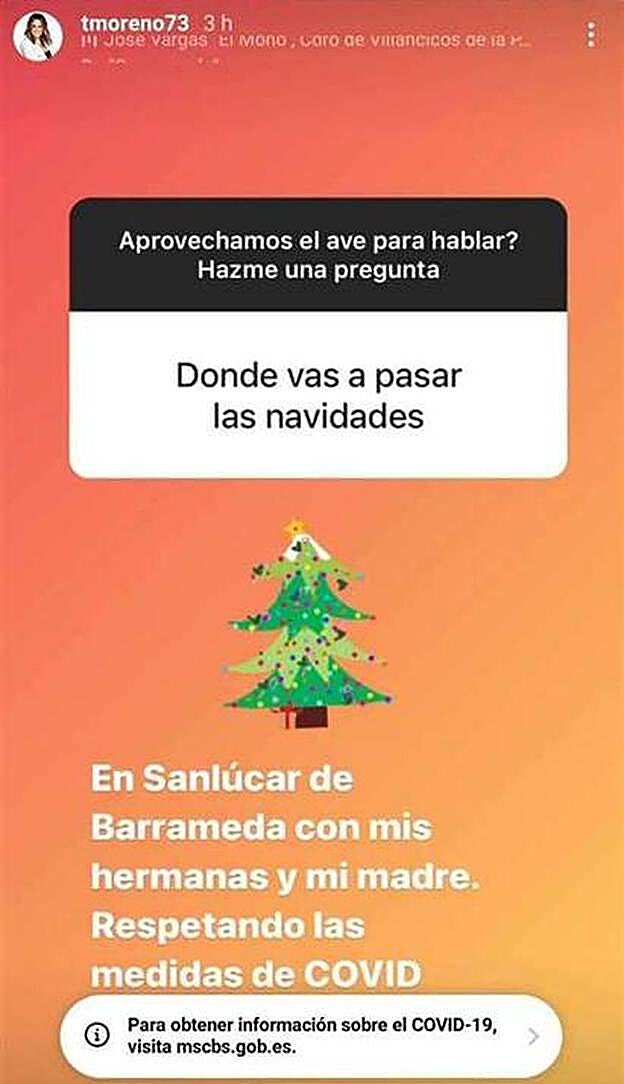 Así respondía a la pregunta la presentadora.