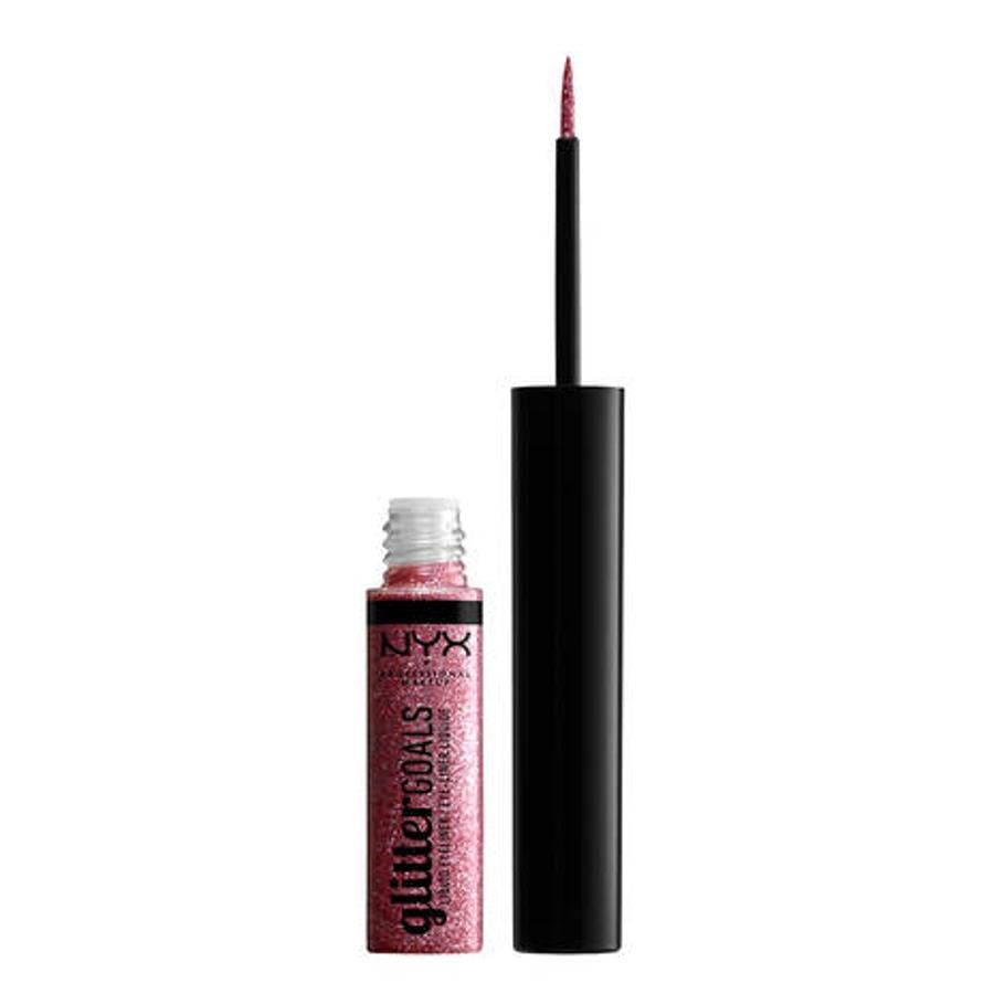 Eyeliner de glitter en color rosa, de Nyx (8,99 euros).