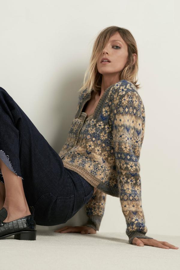 Chaqueta con estampados jaquard de la nueva colección de Zara (25,99 euros)