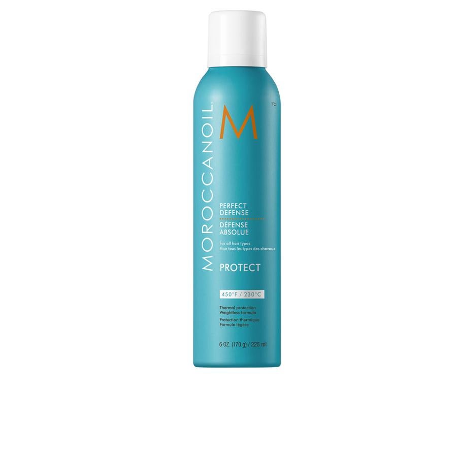 Protect perfect defense de Moroccanoil  es un spray protector de calor con una fórmula ligera ideal para todo tipo de cabellos, que está enriquecida con Aceite de Argán y Vitaminas que nutren la fibra capilar (14,02 euros).