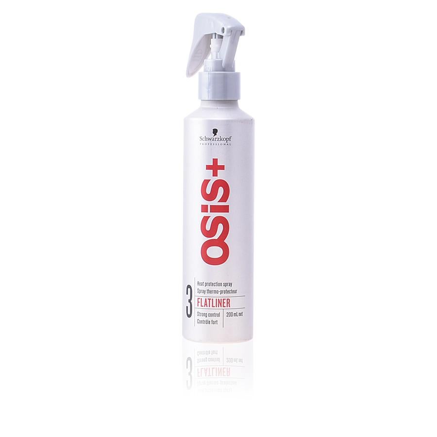 Osis + Flatiner de Shwarzkopf  es un spray de protección térmica que evita el daño producido por las herramientas de peluquería de calor tales como planchas, secadores o rizadores. Tiene una fórmula muy ligera que crea una película protectora preservando los niveles óptimos para que el cabello luzca sano (6,26 euros).