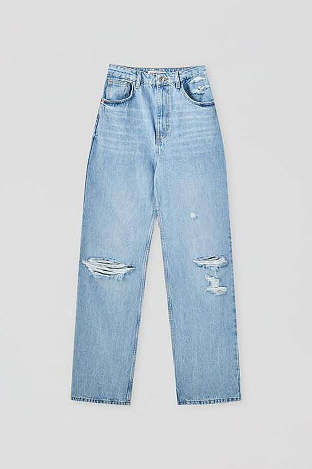 JEANS RECTOS TIRO ALTO CANESÚ (29,99 euros).