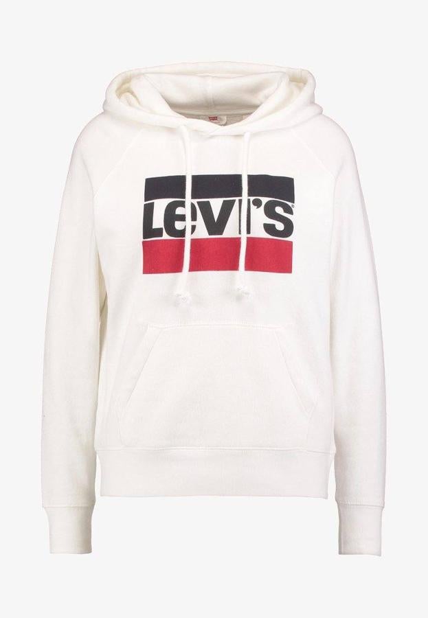 Sudadera de algodón con capucha y liogo estampado, de Levi's (48,95 €).