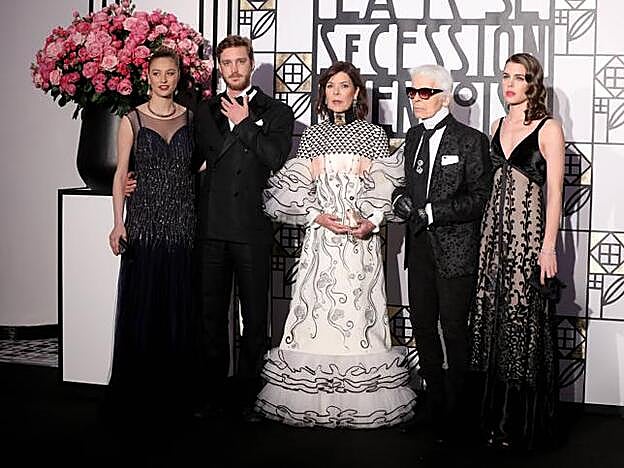 La familia real en el Baile de la Rosa en Mónaco, 2017. Gtres.