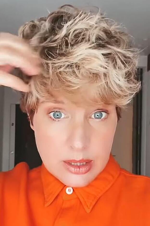 La presentadora siempre ha optado por un pelo corto y despeinado.