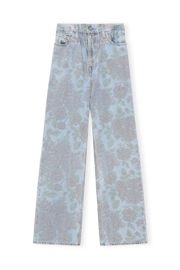 Pantalones anchos de tiro alto de cáñamo algodonizado, de la colección de Levi's & Ganni.