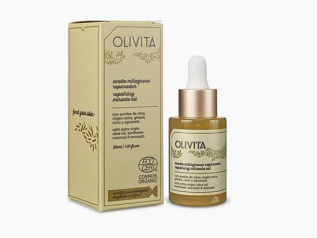 Aceite facial reparador Olivita de La Chinata.