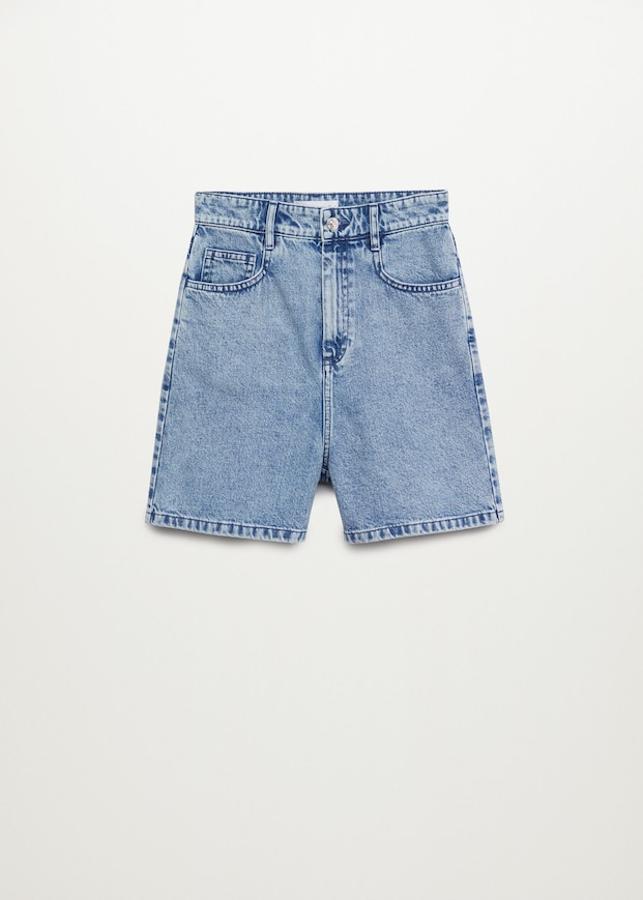 Bermudas vaqueras desgastadas de la nueva colección de primavera de Mango (19,99 euros)