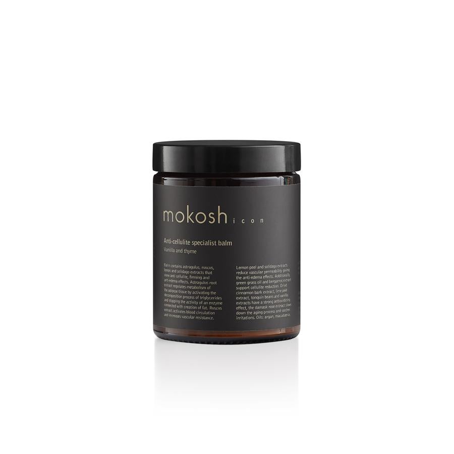 Anti-cellulite Specialist Balm de Mokosh es un bálsamo que contiene extractos de astragulus, ruscus, limón y solidago con efectos anticelulíticos, reafirmantes y anti edemas. Activa el proceso de descomposición de los triglicéridos y deteniendo la actividad de una enzima relacionada con la creación de grasa (37 euros).