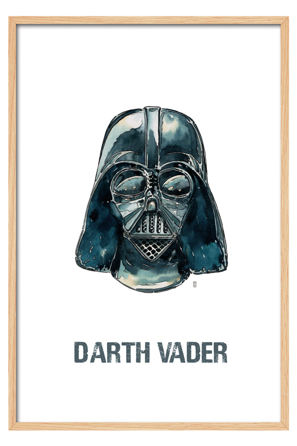 Esta lámina de Darth Vader (ya sabéis, "yo soy tu padre") de Drimdeco by Cuadriman (cpv).