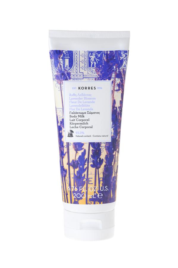 La leche corporal Flor de Lavanda de Korres es una deliciosa leche corporal con efecto relajante gracias a su aroma de lavanda recién cortada y de hojas de cítricos. Ha sido enriquecida con aceite de almendra, aloe activo y provitamina B5, que mejoran la elasticidad de la piel (13,80 euros).
