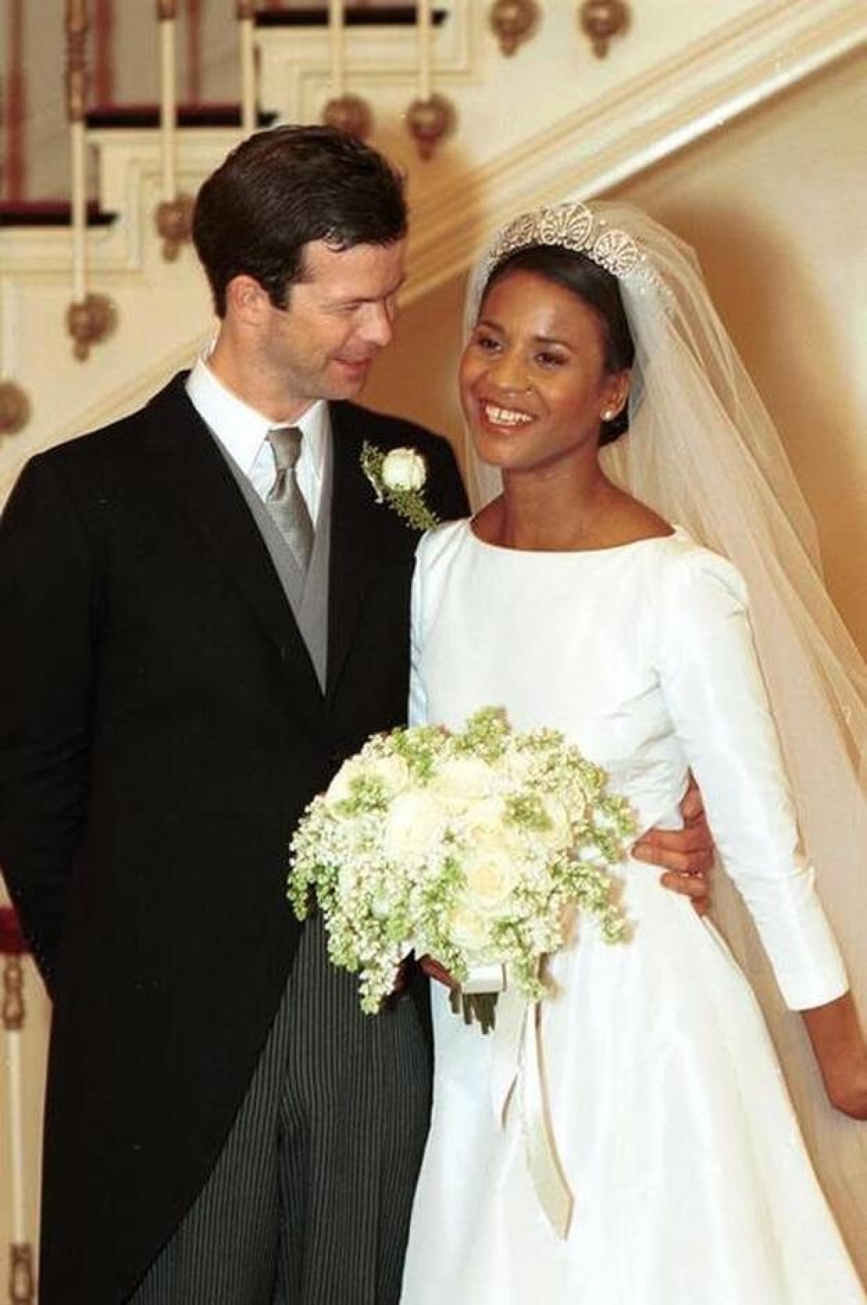 La princesa Ángela de Liechtenstein: la primera mujer negra que entró a formar parte de una monarquía europea (y además se hizo su propio vestido de boda)
