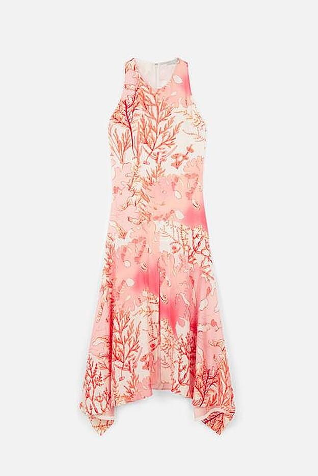 Vestido de seda estampada, de Stella McCartney.