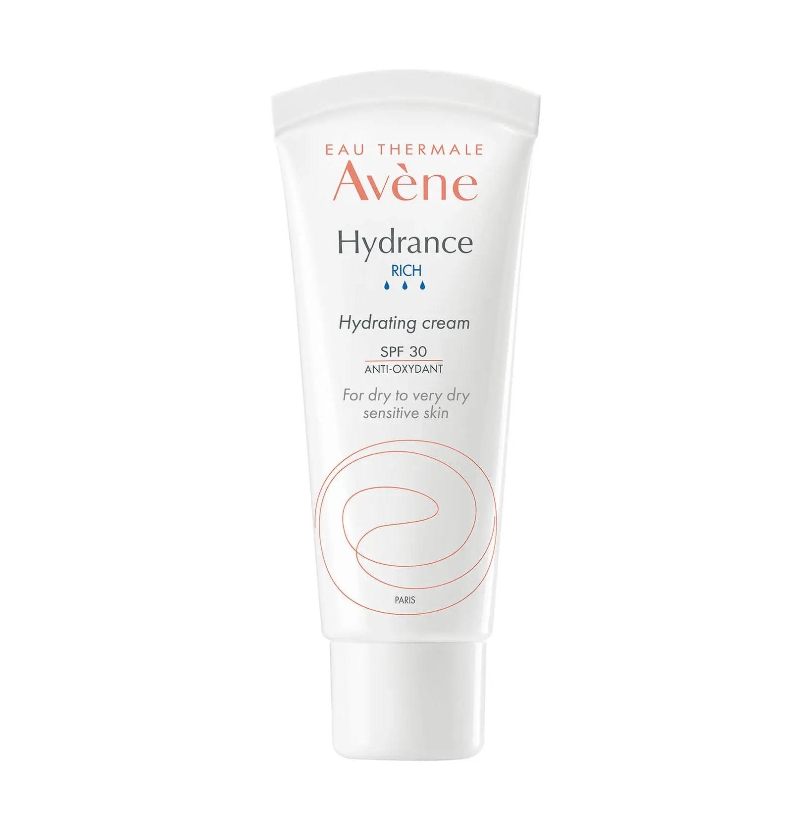 Hydrance Rich-UV Hydrating Cream SPF30 de Avène, un clásico que hidrata en profundidad las zonas secas y alivia las irritaciones para una sensación calmante durante todo el día. Su factor solar bloquea los dañinos rayos UV, la contaminación y otros agresores externos.