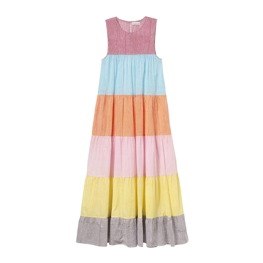 Vestido largo de algodón con volantes, de Babbaki (165 €).