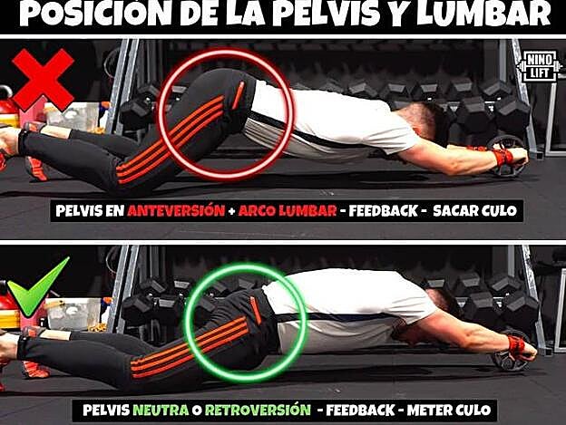 Es muy importante que cuides la postura de la espalda para evitar posibles lesiones / Foto: @ninolift