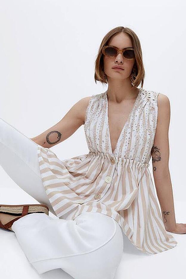 La camisa de rayas cuesta 69 €