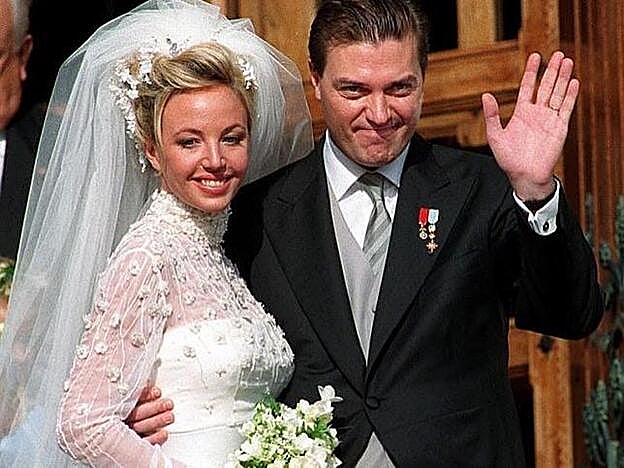 Camilla Crociani el día de su boda con Carlos de Borbón Dos Sicilias.