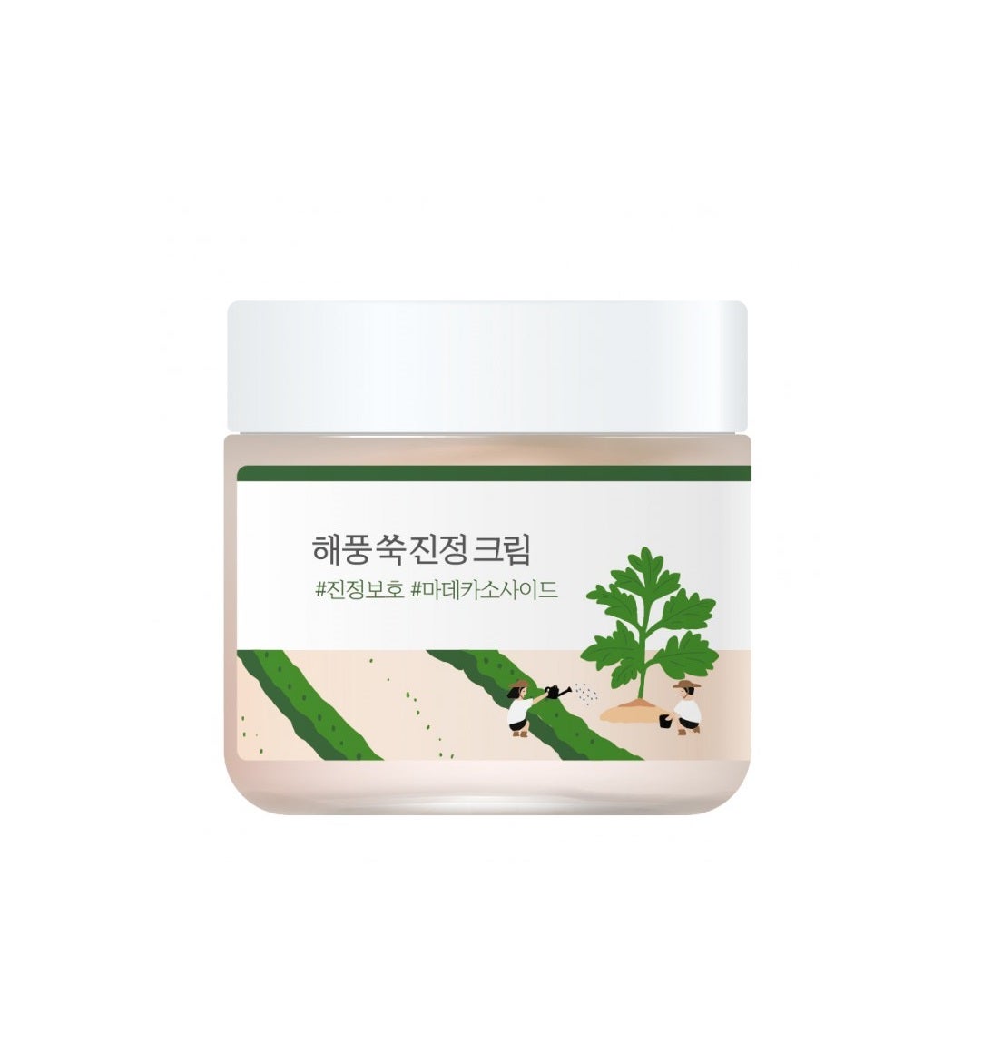 Crema hidratante Mugwort Calming Cream de Round Lab. Un cosmético made in Corea ideal para pieles problemáticas con brotes de acné, rojeces excesivas o marcas de granitos. Su fórmula contiene extracto de Artemisa, que es un potente antiiflamatorio que refuerza la piel, y Madecassoside, un ingrediente calmante con un alto poder cicatrizante. Además, está libre de fragancias y colorantes artificiales, parabenos, sulfatos, productos animales y alcohol. (34,91 euros).
