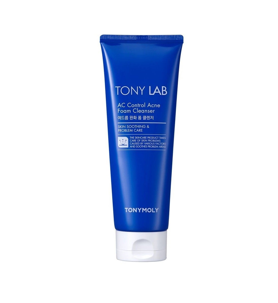 Pasamos a los limpiadores con la espuma AC Control Acne Foam Cleanser Tony Lab de Tonymoly. Un limpiador hipoalergénico que trata el acné y alivia los problemas derivados al mismo tiempo que limpia la piel en profundidad. La salvia y la centella asiática calman la piel sensible e irritada y eliminan las impurezas sin dejar una sensación tirante. (12,90 euros).