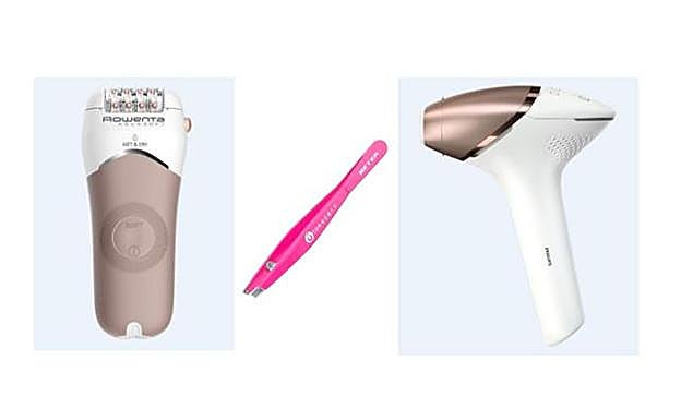 ROWENTA. Depiladora Aquasoft Wet & Dry resistente al agua (59,99 €).