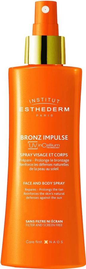 Institut Esthederm. Bronz Impulse, tratamiento preparador de la piel (49 €).