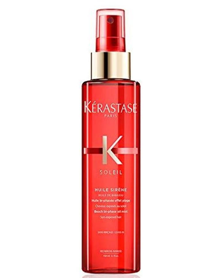 Es una niebla de aceite de dos fases que ayuda a suavizar y nutrir el cabello mientras que protege contra los efectos de secado del sol, cloro y agua salada (24,49 euros).