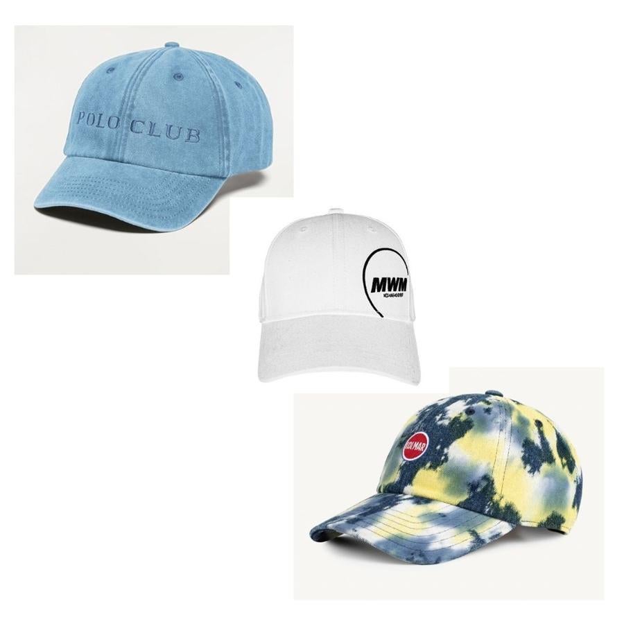 Si los sombreros no te terminan de convencer, prueba con la gorra. El estilo sport y comfy instaurado desde la pandemia nos ha dejado las gorras como tendencia y desde la redacción ya hemos dichado modelos ideales como el azul de Polo Club (45 euros), el blanco Mod Wave Movement (34,90 euros) o esta con efecto tie dye de Colmar (45 euros).