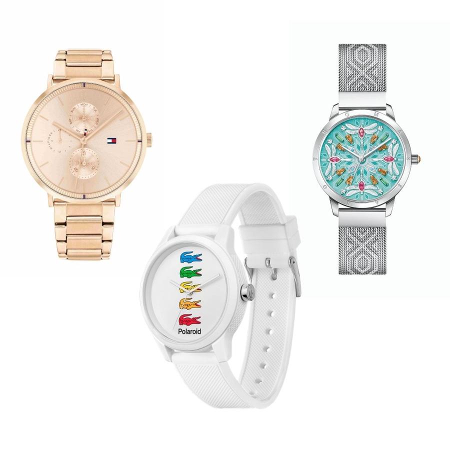 Tanto si eres fan de los relojes como si no, lo cierto es que añadir a tu look uno original puede ser todo un acierto. Puedes hacerte con uno dorado como el de Tommy Hilfiger (79 euros) o plateado como este de Thomas Sabo (398 euros). O también puedes resaltar tu moreno con uno en color blanco como este de LAcoste en colaboración con Polaroid (99 euros).